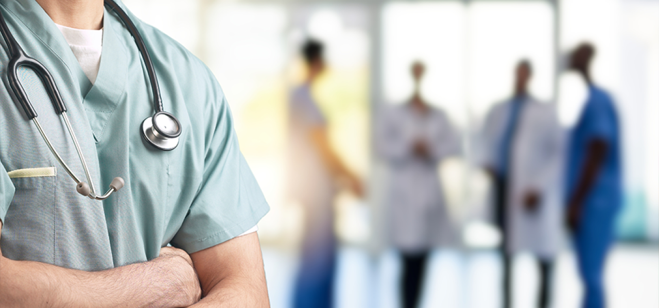 healthcare profession with arms crossed